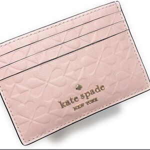 Kate Spade Silver Embossed Card Holder